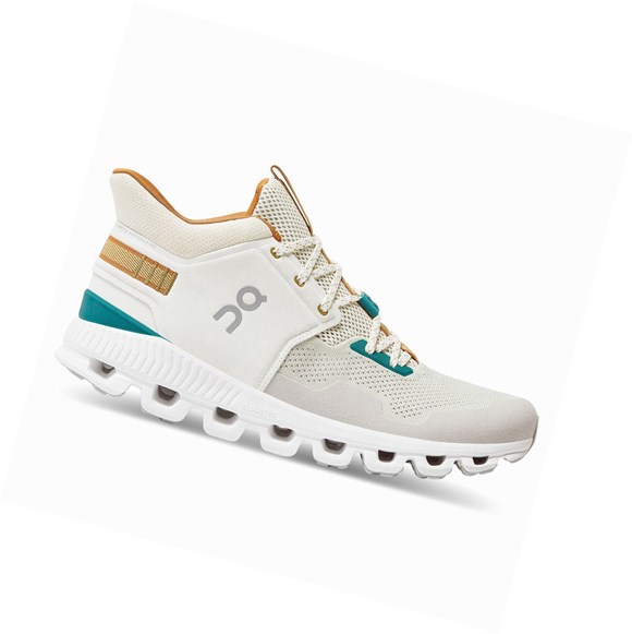 On Cloud Hi Edge Férfi Tornacipő Khaki Fehér | QYT864751