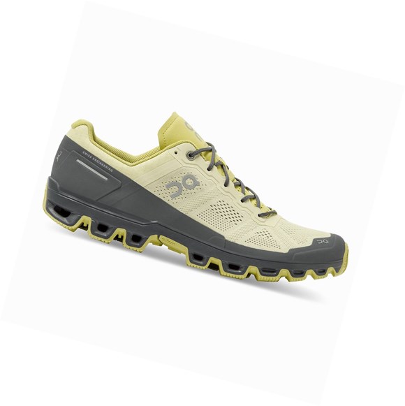 On Cloudventure Férfi Trail Futócipő Khaki Sárga | BWI875321