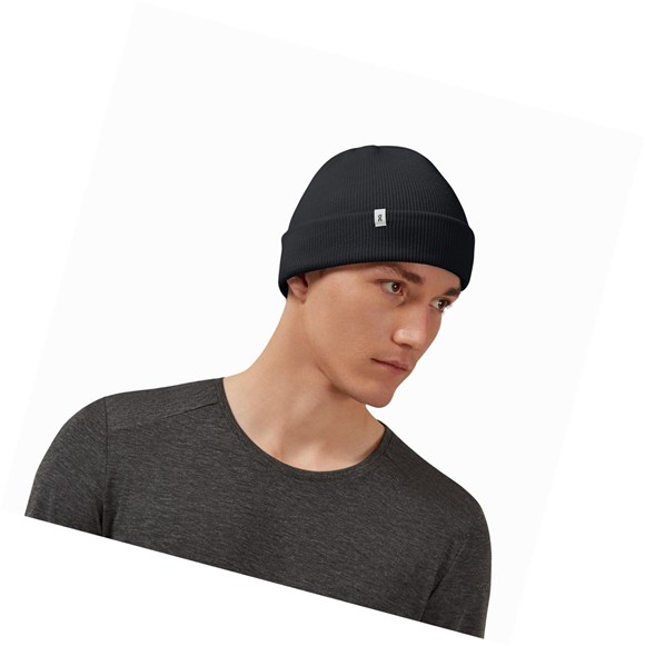 On Merino Beanie Férfi Kalap Fekete | FKT642089