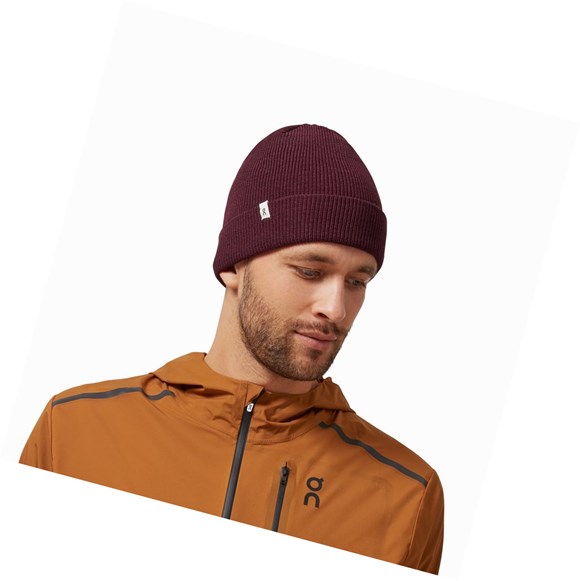 On Merino Beanie Férfi Kalap Piros | UWS753189