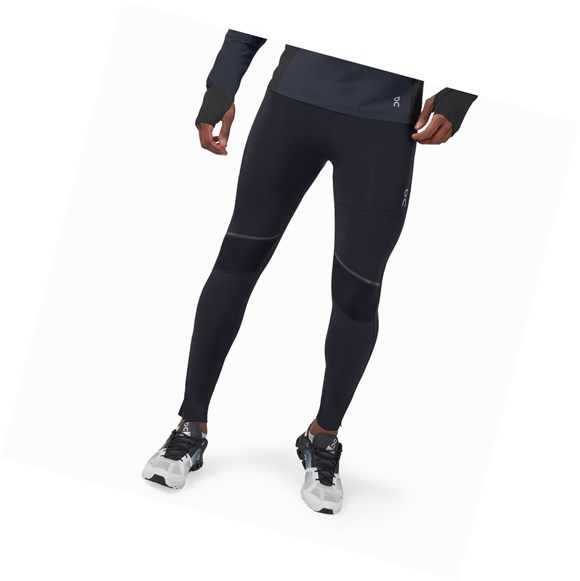 On Tights Long Pants Férfi Futó Harisnyanadrág Fekete | VCB934267
